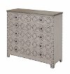 Linen 4 Drawer Chest with Nail-head Trim-2