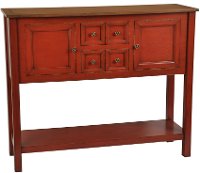 Persimmon 2 Door 2 Drawer Cupboard Chest with Open Shelf