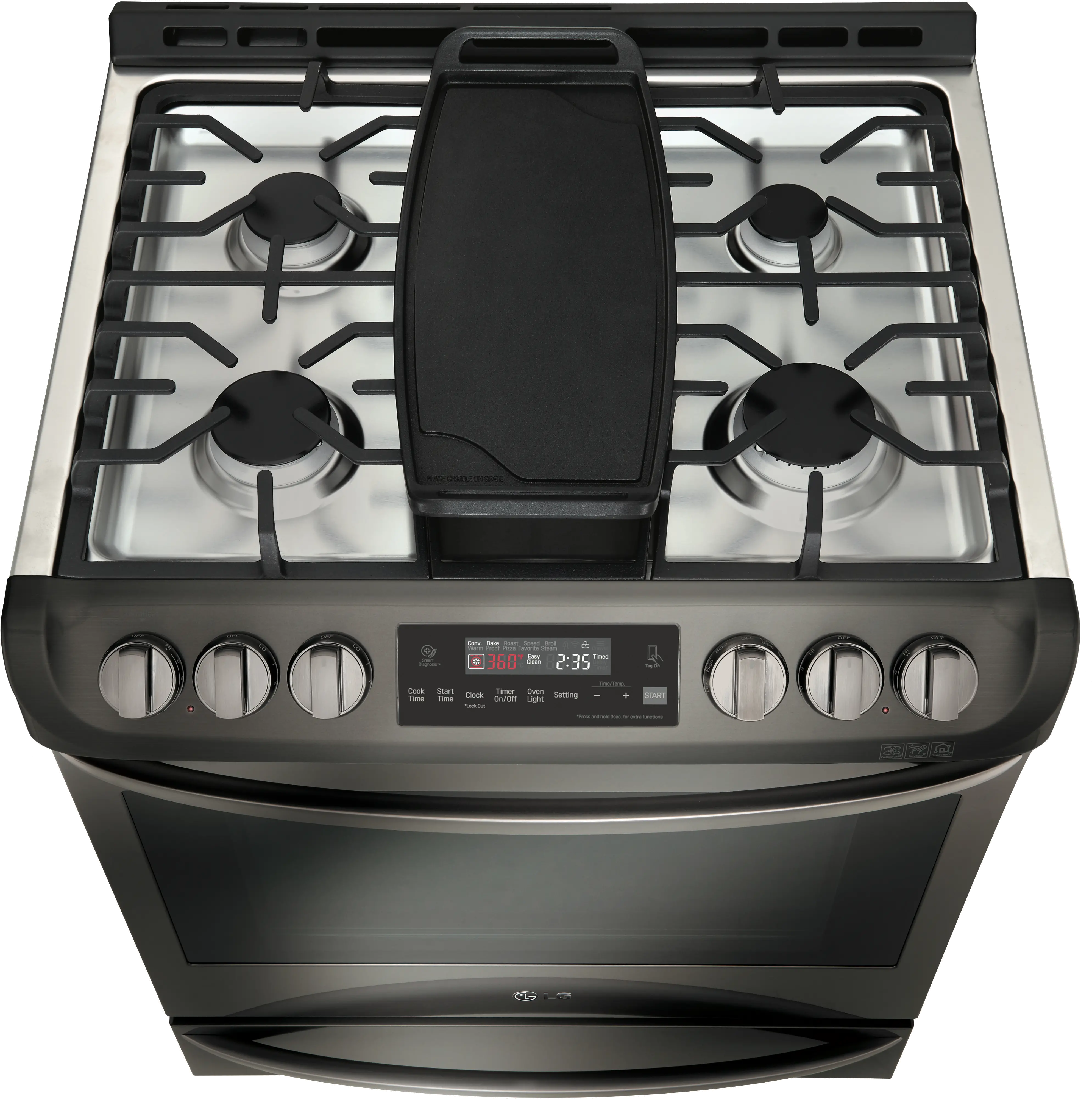 LSG4513BD LG Black Stainless Steel 30 Inch Slide-in Gas Range-3