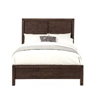 Rustic Contemporary Chocolate Brown Queen Size Bed - Dillon