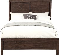 Rustic Contemporary Chocolate Brown King Size Bed - Dillon