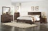 Clearance Brown Rustic Contemporary 6 Piece Queen Bedroom Set - Dillon