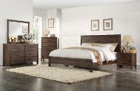 Brown Rustic Contemporary 4 Piece King Bedroom Set - Dillon