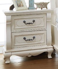 637-029/NIGHTSTAND Antique White Traditional Nightstand - Chateau Monaco