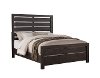 8068/SLATBED5/0 Clearance Dark Gray Casual Contemporary Queen Size Bed - Revolution