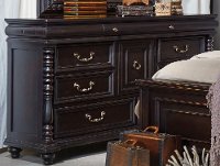 120-001/DRESSER Cabernet Black Traditional Dresser - Meritage