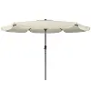 Warm White Tilting Patio Umbrella