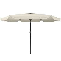 Warm White Tilting Patio Umbrella