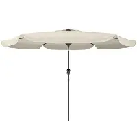 Warm White Tilting Patio Umbrella