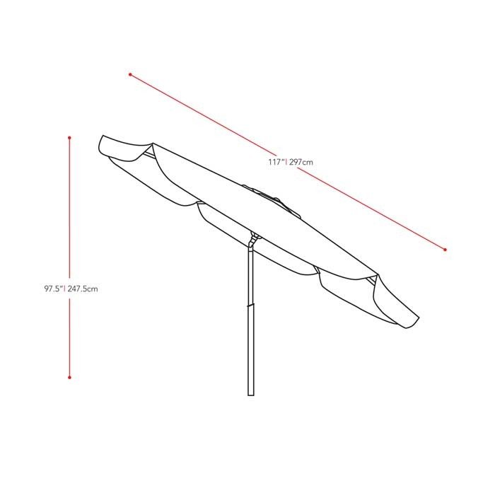 Warm White Tilting Patio Umbrella-4
