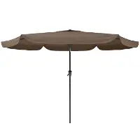 Sandy Brown Tilting Patio Umbrella