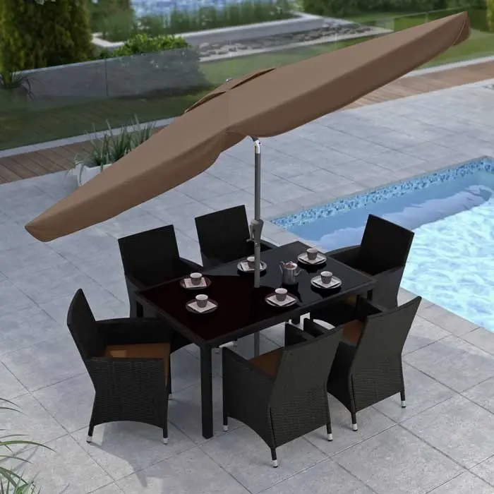 Sandy Brown Tilting Patio Umbrella-2