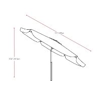 Sandy Brown Tilting Patio Umbrella-4