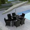 Sandy Gray Tilting Patio Umbrella