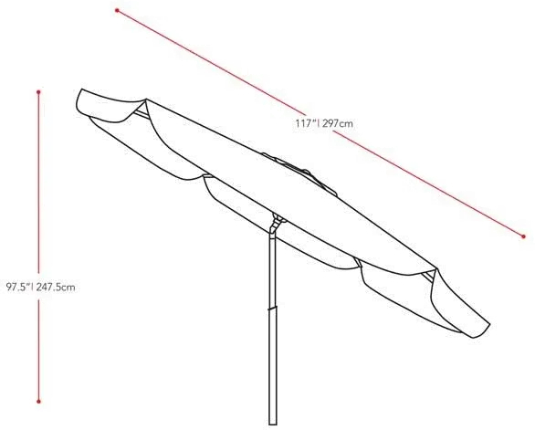 Lime Green Tilting Patio Umbrella-5