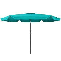 Turquoise Blue Tilting Patio Umbrella
