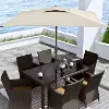 Warm White Square Patio Umbrella