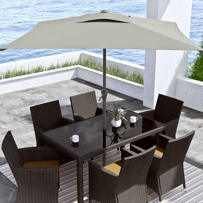 Sandy Gray Square Patio Umbrella-1