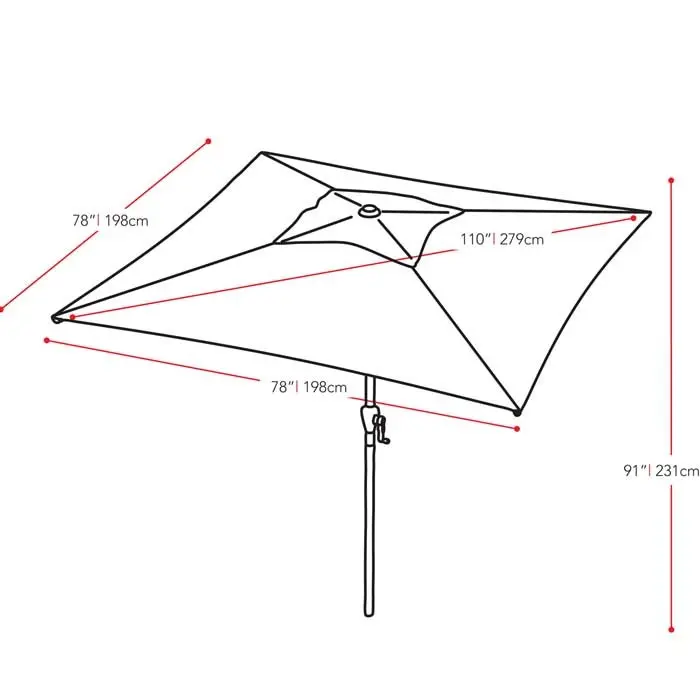 Sandy Gray Square Patio Umbrella-4