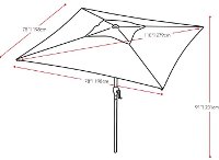 Lime Green Square Patio Umbrella-4