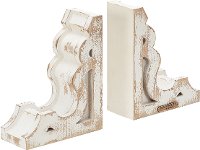 Magnolia Home Furniture Distressed White Bookend Pair