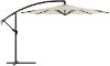 Warm White Offset Patio Umbrella-2