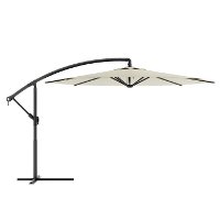 Warm White Offset Patio Umbrella-2