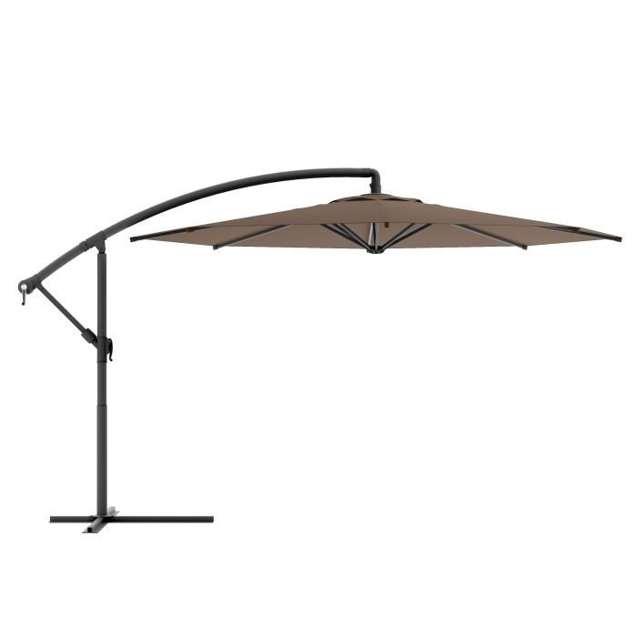 Sandy Brown Offset Patio Umbrella-2
