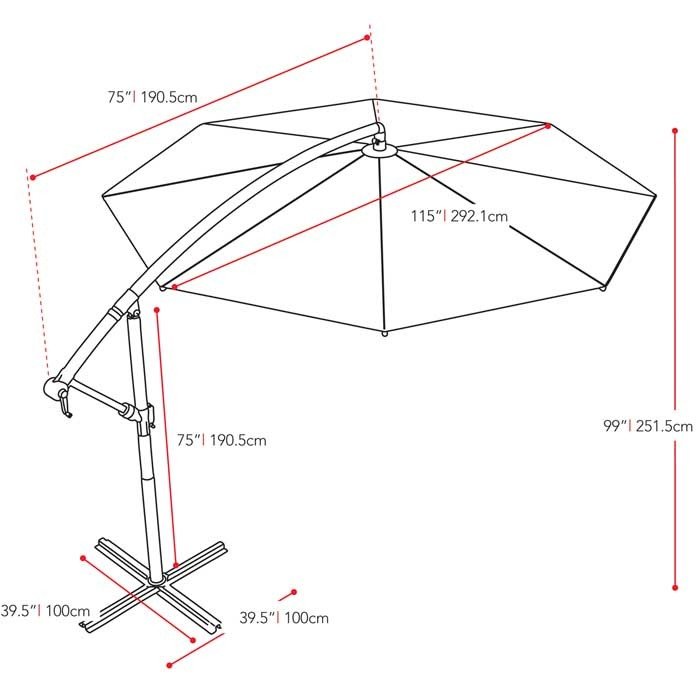 Sandy Brown Offset Patio Umbrella-3