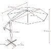 Sandy Brown Offset Patio Umbrella-3