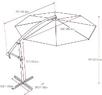 Lime Green Offset Patio Umbrella-3