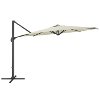 Warm White Deluxe Offset Patio Umbrella-2