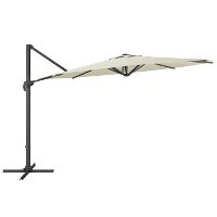 Warm White Deluxe Offset Patio Umbrella-2