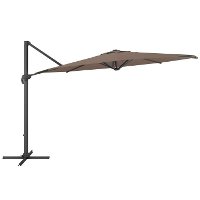 Sandy Brown Deluxe Offset Patio Umbrella-2