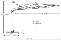Wine Red Deluxe Offset Patio Umbrella-3