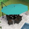 Turquoise Blue Deluxe Offset Patio Umbrella