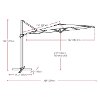 Turquoise Blue Deluxe Offset Patio Umbrella-3