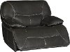 Ghost Gray Leather-Match Power Glider Recliner - Max-2