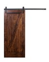 K1ZB3070SI6B1 Dark Brown 3' x 7' Traditional 'Z' Barn Door-1