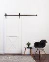 K1HX3670XA7DF White Dutch Style 3.5' x 7' Half X Barn Door