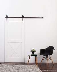 K1HX3670XA7DF White Dutch Style 3.5' x 7' Half X Barn Door