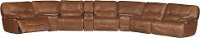 Brown Leather-Match Power Reclining Sectional Sofa - Max-2