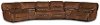 Brown Leather-Match Power Reclining Sectional Sofa - Max-2