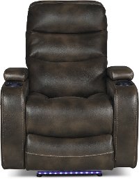 Coffee Brown Power Home Theater Recliner - Nicholas