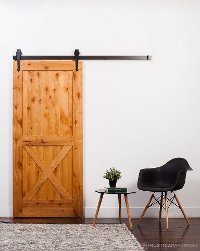 K1HX3070CA6DF Natural Dutch Style 3' x 7' Half X Barn Door