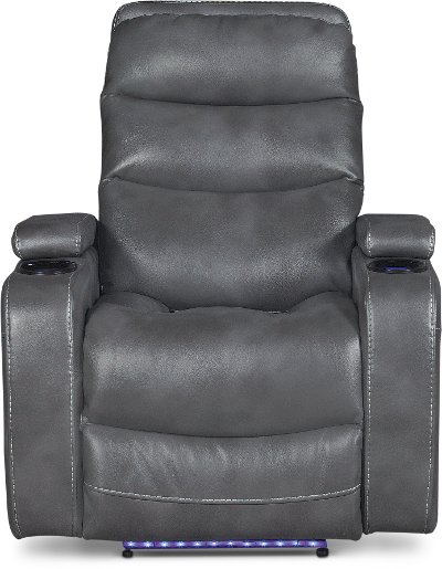 Slate Gray Power Home Theater Recliner - Cinema