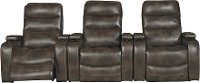 Coffee Brown 3 Piece Power Home Theater Seating - Cinema