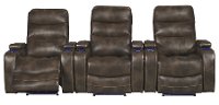 Coffee Brown 3 Piece Power Home Theater Seating - Cinema-2