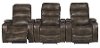 Coffee Brown 3 Piece Power Home Theater Seating - Nicholas-2