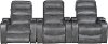 Slate Gray 3 Piece Power Home Theater Seating - Nicholas